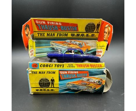 A boxed Corgi "The Man From Uncle" gun firing thrush buster toy car 