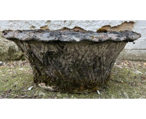 A lattice weathered planter (H63cm W52cm D39cm)