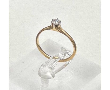A 9ct gold and diamond ring, approximate size O