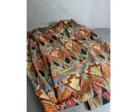 A pair of vintage Liberty print curtains. Fall 196cm