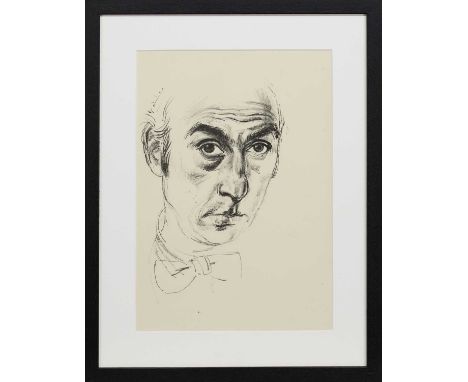 * ALBERTO MORROCCO OBE RSA RSW RP RGI LLD D Univ (SCOTTISH 1919 - 1998), SELF PORTRAIT lithograph on papermounted, framed and