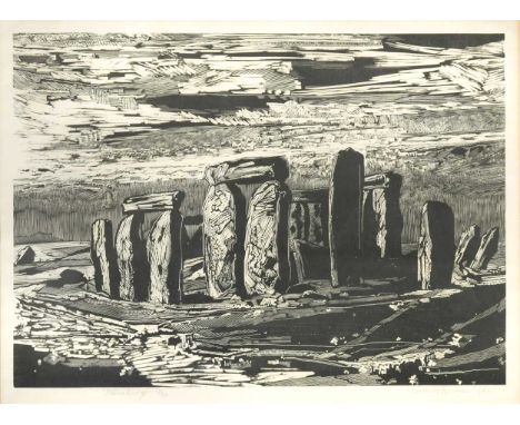 § Gertrude Hermes OBE, RA (1901-1983) Stonehengesigned and dated 'Gertrude Hermes 1963' (lower right); numbered 17/30woodcut2