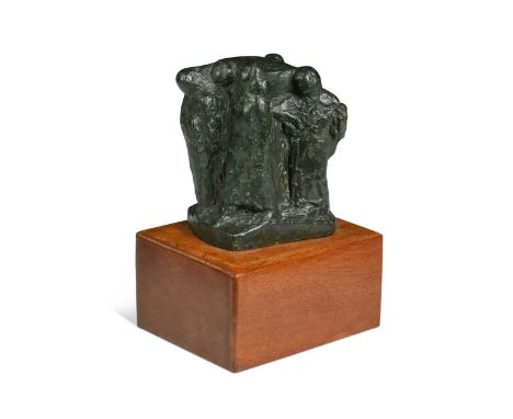 § Ursula Edgcumbe (1900-1985), Carriers, an impressionistically modelled bronze figural maquette for a larger work, mounted t