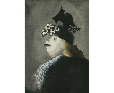§ Mervyn Peake (1911-1968) Portrait Study of a Ladysigned 'Peake' (upper right)watercolour and gouache24 x 17cmProvenance: Gi