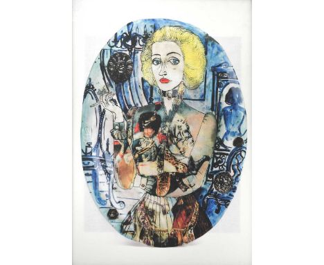 § Sir Grayson Perry CBE, RA (b. 1960-), Claire as a Soldier, a framed tea towel, screenprint on cotton, unnumbered from the l