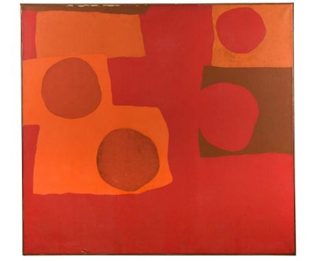 § Patrick Heron CBE (1920-1999) FIVE REDS, FOUR DISCS : MAY 1965signed, titled and dated May 1965 to the reverseoil on canvas