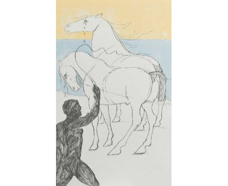 § Dame Elisabeth Frink CH, RA (1930-1993) a group of eight unframed lithographic bookplates from The Iliad, 1975, published b