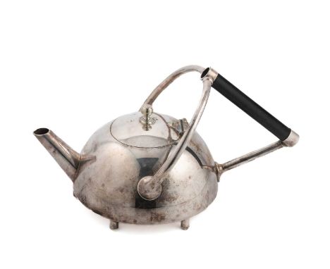 Christopher Dresser (1834-1904), a rare electroplate teapot, No. 2277, circa 1880,  manufactured by James Dixon & Sons, Sheff