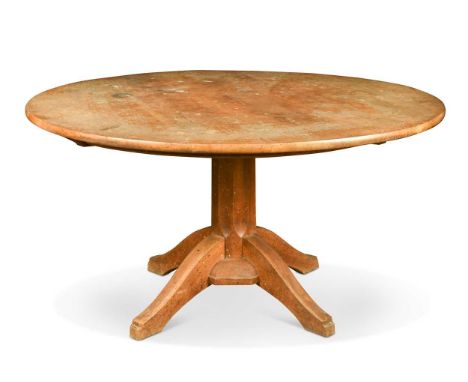 § Edward Barnsley CBE (1900-1987) and The Barnsley Workshop, a walnut breakfast table, the circular top on an octagonal colum