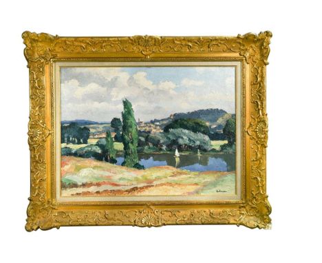 § Gaston Balande (1880-1971) La Seine à Maisons Laffitesigned 'Balande’ (lower right)oil on canvas50 x 70cmSome losses to the
