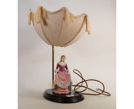 Paragon Lady Figure Lady Anne: mounted as lamp base, with shade 