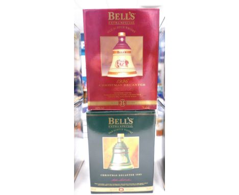 Bells Whisky Commemorative Sealed Ceramic Decanters &amp; Contents(2): 