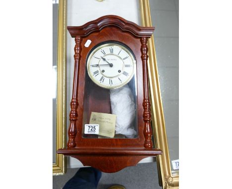 William Widdop Mahogany Wall Clock: height 44cm 