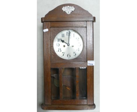 Oak Wall Clock: length 60cm 