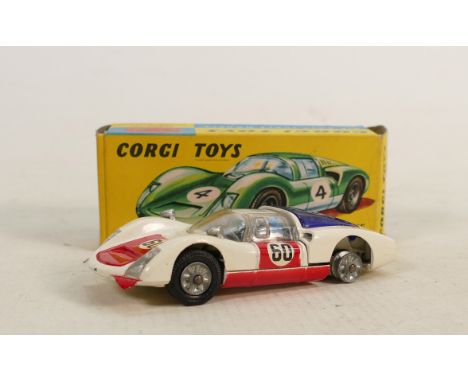 Corgi Porsche Carrera 6 model 330 boxed and near mint condition: Tiny paint chip to car front, and loss of surface to small a