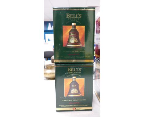 Bells Whisky Commemorative Sealed Ceramic Decanters &amp; Contents(2): 