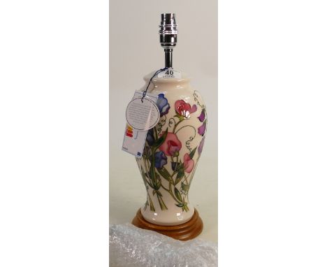 Moorcroft Sweetness lamp base: designed by Nicola Slaney, shape L46/10 