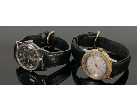 Gents West End Watch Company military watch &amp; Bulova Quartz: West End watch bears military arrow to reverse, winds and Ti