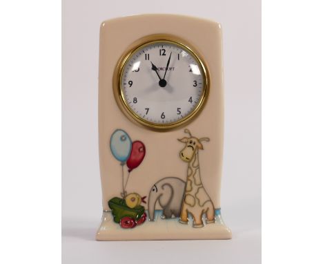 Moorcroft Clock with Nursery design: 16cm. 