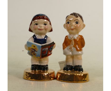 Carltonware figures School Boy limited edition 88/100: together with collectors club figure . Both boxed 