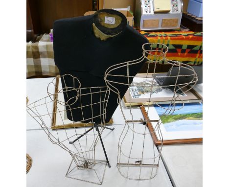 Mid Century Steel &amp; Wire  Mannequin / Shop Display  Torso's(3): 