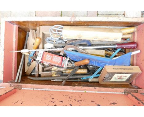 Pine Tool Chest &amp; Contents: 