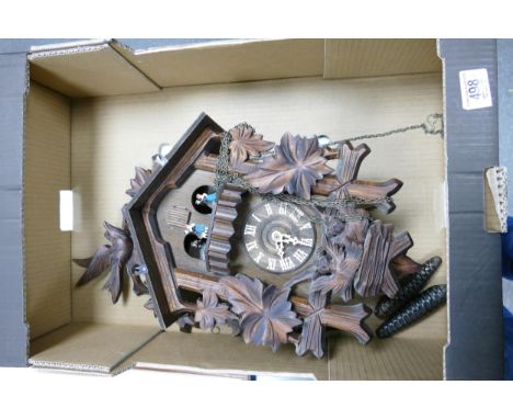 Wooden Cuckoo Clock: height 49cm