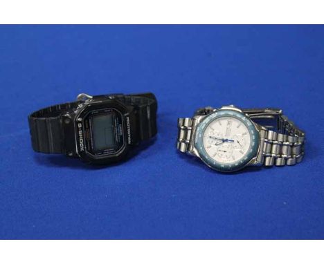 GENT'S CASIO G-SHOCK ILLUMINATOR DIGITAL WATCH
ref 1545; together with a gent's Accurist chronograph watch (2)