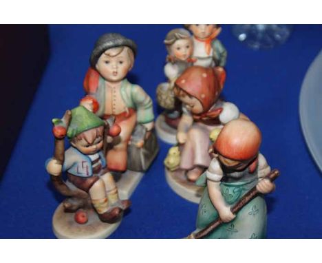 FIVE GOEBEL FIGURES OF CHILDREN 