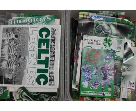 LARGE COLLECTION OF CELTIC PROGRAMMES AND FAN EPHEMERA
many signed programmes from home and international games, signed flag,