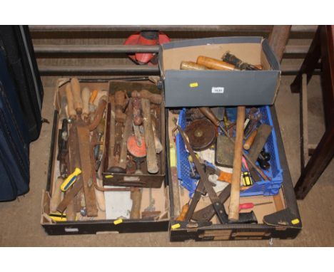 Three boxes of various tools