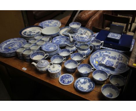 A quantity of Spode Italian design tea and dinnerware and various other blue and white china