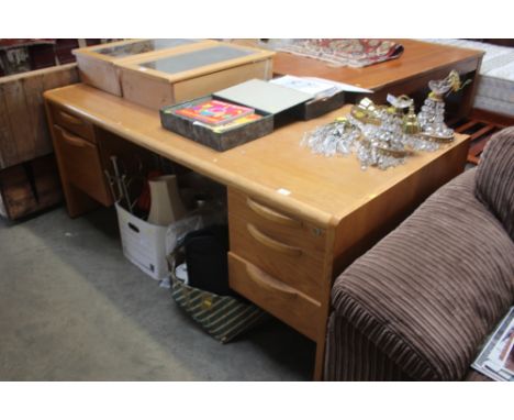 A light oak desk