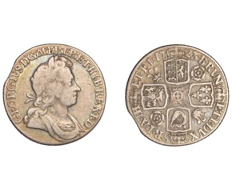 George I (1714-1727), Shilling, 1723, second bust, roses and plumes (ESC 1593; S. 3649). Light cabinet tone, fine £50-£70