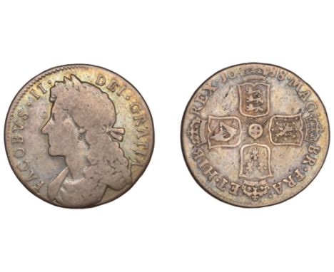 James II (1685-1688), Shilling, 1688 (ESC 771; S 3413). Light cabinet tone, fair £100-£120