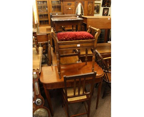 Oak barley twist gate leg dining table, dinner wagon, barley twist occasional table, Victorian mahogany fold top tea table, m