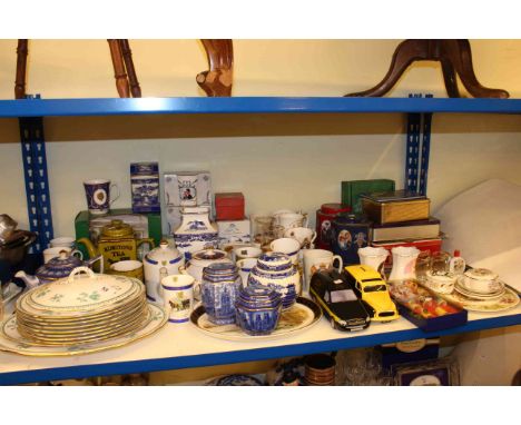 Spode Darlington plates, Ringtons china, thimbles, commemorative wares, etc