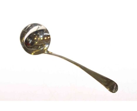 Newcastle silver Old English pattern sauce ladle, 1852