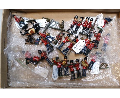 78  Britains and other makers lead and metal figures. Includes Bandsman, Charbens Fusiliers, Crescent British Infantry, Fry &