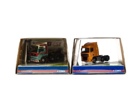 4 Corgi Limited Edition. 3x "Truckfest" series Tractor Units,- CC12815 Scania T Cab Topline, John Toulson. CC13410 MAN TGA XX