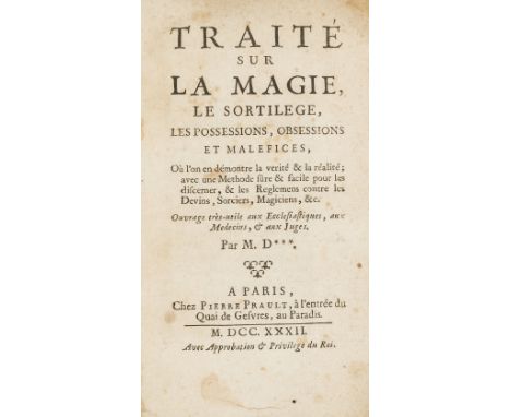 NO RESERVE D[augis (Antoine-Louis)] Traité sur la Magie, le Sortilege, les Possessions, Obsessions et Malefices, first editio