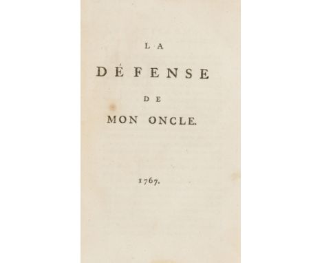 NO RESERVE [Voltaire (François Marie Arouet de)] La Défense de Mon Oncle,136pp.,  ?first edition, n.p. [?Netherlands], 1767; 