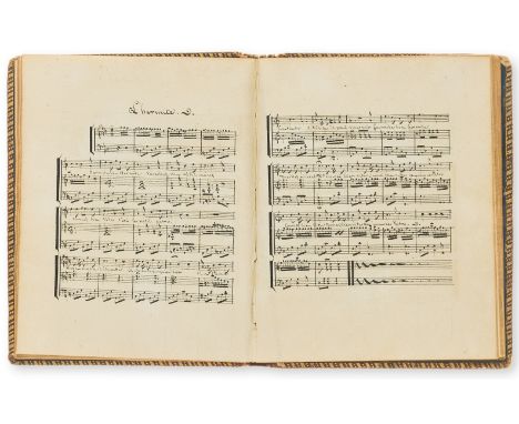 French Folk Songs.- [Songs with lyrics and musical notation], manuscript in French, in a fine miniscule hand, 78pp., slightly