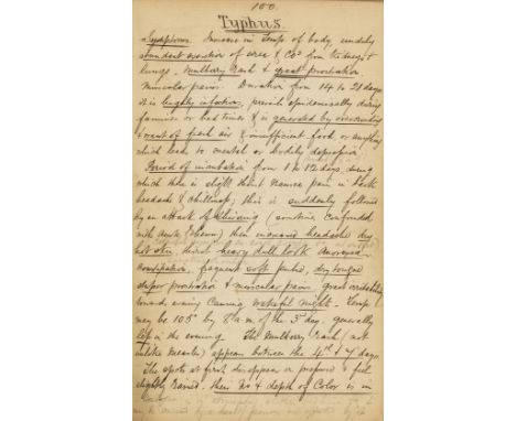 Medical.- Medical conditions, manuscript, 196pp (including 2pp. index), browned, original morocco-backed cloth, spine torn wi