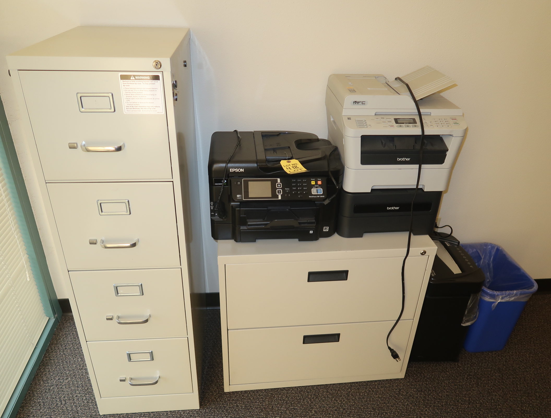 LOT PRINTERS, SHREDDER, FILING