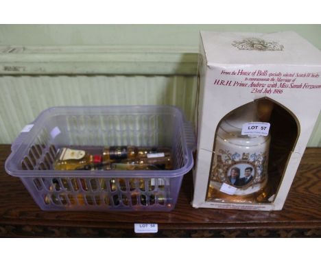 Bells Royal Commemorative Scotch Whisky in 'Bells' decanter, original box together with various whisky miniatures