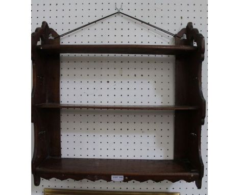 A 19th century mahogany wall shelf