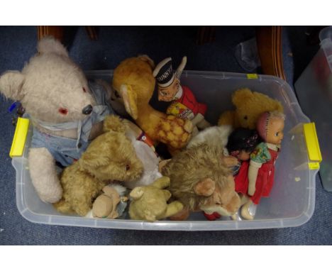 A collection of teddy bears and other plush toys,&nbsp;some vintage, to include examples by Deans and Gabrielle; together wit