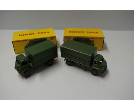 Two boxed Dinky Toys miliary vehicles,&nbsp;comprising: 3-Ton Army Wagon, No.621; and Army Covered Wagon. (2) 