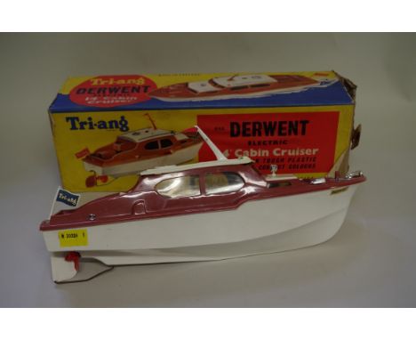 A vintage Tri-ang Derwent electric 14" cabin cruiser. 